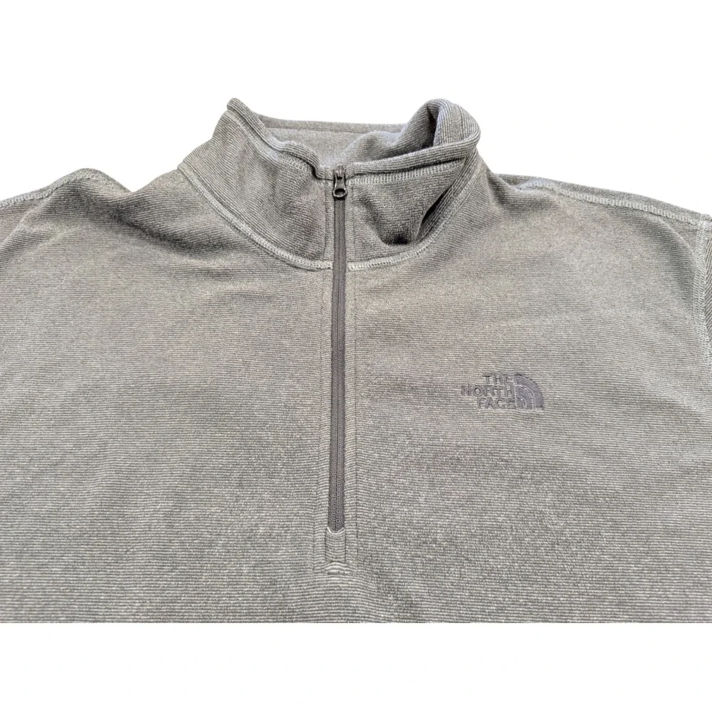 The North Face Mens Gray 1/4 Zip Fleece Pullover Long‎ Sleeve Shirt XL